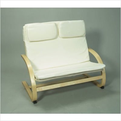 Natural Birchwood Canvas Two Seat Chair