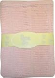 Pink Cellular Cot Blanket