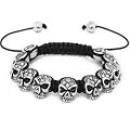 Bracelet by Loving the Bead �Bracelet 'Shamballa Bracelet' with white gem-set skulls. Free P&P with all Loving the Bead purchases over �10
