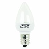 Feit Electric BPC7/LED Three LED Night Light Bulb with Candelabra Base, Clear, 2 Pack