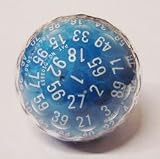 100-Sided 1-1/2 Dice Blue
