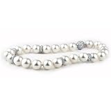 WILLOW PEARLES: *VOYAGEUR 14MM WHITE PEARLE NECKLACE W/ RONDELLES*