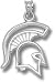 Michigan State Spartans 7/8 Solid Sterling Silver Spartan Pendant