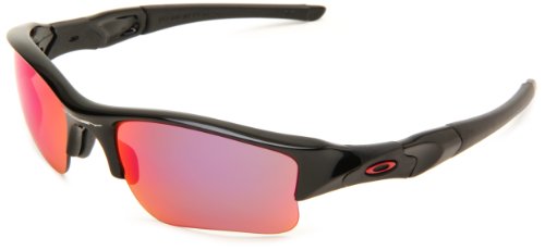 Oakley Mens Flak Jacket 26-220 Polarized Rimless Sunglasses,Polished Black Frame/Red Lens,One Size