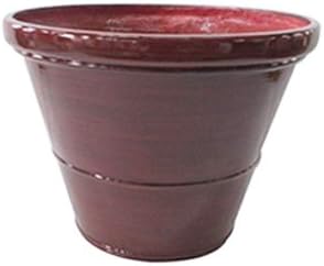ALLEN GROUP Planter, 8", Red Glazed