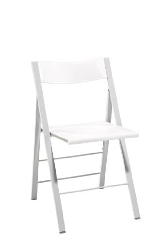 Euro Style 31250WHT Hanie Folding Chair, White/White, Set of 4 On Sale