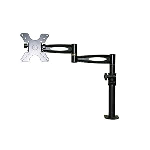 3 Way Adjustable Tilting Desk Mount Bracket for LCD (Max 33Lbs, 10~25inch) - Black