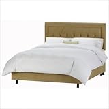 Tufted Border Bed in Velvet Honey Size: King