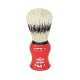 Omega Boar Hair Shaving Brush with Stand - Red