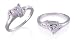 Trillion Cut White CZ Ring Sterling Silver
