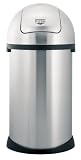 Brabantia 348464 Push Bin M&uuml;lleimer mit Kuppeldeckel 50 L, matt steel