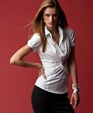 INC International Concepts? Short-Sleeved Twist-Front Blouse