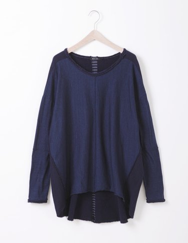 パドカレ(pas de calais)ィンテージパッチワーク 長袖プルオーバー