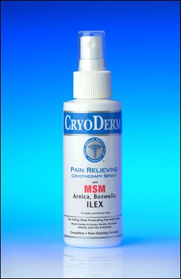 CryoDerm Pain Relieving Analgesic Cryotherapy Spray--4oz. Professional Strength