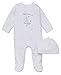Little Me Unisex Baby 2-Piece Footie and Cap Set, Welcome to The World, 9 Months