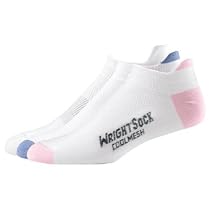 Womens WrightSock Double Layer Coolmesh Color Tab Sock 3pk