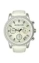MICHAEL Michael Kors Women's Chronograph White Leather-Strap Watch