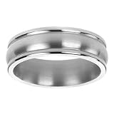Titanium Comfort Fit Women's Wedding Band, 7mm