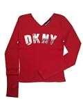 DKNY - V Neck Billboard Applique Long Sleeve Shirt by DKNY