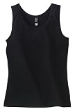 Hanes Silver for Her - Ladies Wide-Strap Tank Top Black-XL