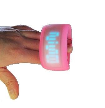 NEW Rosy Silicon Digital LED Pixel Watch COOL Watch