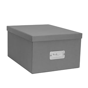 Bigso-949154101-Gustav-CD-DVD-Video-Media-Storage-Box-Light-Grey
