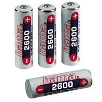 Hama - Energie Accus - Lot de 4 accus rechargeables - Format AA Mignon (LR06) - NiMh - 2600 mAh - 1.2V