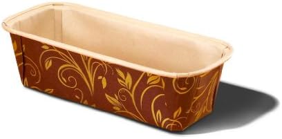 Large Loaf Paper Baking Pan,780pcs, L 7-7/8 X W 2-7/8 X H 2-4/9 Brown &amp; gold