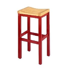 Saddle Backless 29 Inch Bar Stools - Red - Home Styles by Furniture