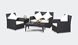 Encinitas: 4 Piece Sofa Set in Brown