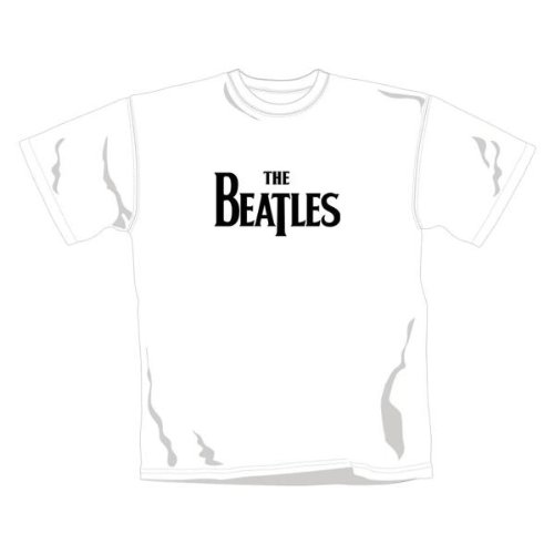 Mens The Beatles – White Logo T-Shirt White 2440TSWPL Large
