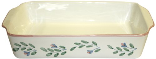 Caleca Pink Garland Large Rectangular Baking Dish