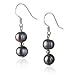 PearlsOnly Cerella Black 6-7mm A Freshwater Sterling Silver Pearl Earring Set