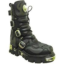 New Rock Boots - 107 - Black with Skull
