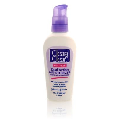 Clean & Clear Oil-Free Dual Action Moisturizer, 4-Ounce Pump Bottle