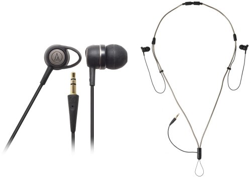 audio-technica ネックストラップ型インナーイヤーヘッドホン ATH-CK53NS BK