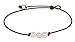 3 Freshwater Cultured 9.5-10.5mm Pearl Necklace on Brown Leather Cord, 16