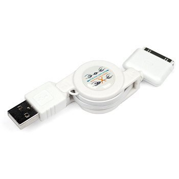 Apple iPhone 3G Retractable USB Sync and Charger Cable (White)