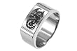 Titanium Men's Ring with Laser Dragon Pattern