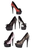 6 inch Stiletto Satin & Lace Open Toe Pump Women's Size Shoe With 2 inch Platform