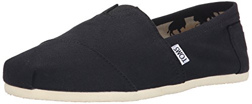 Toms men s classic canvas slip-on,black,10.5 m
