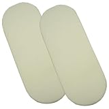 Pack of 2 Fitted Moses Basket Sheets 100% Cotton - Cream