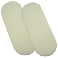 Pack of 2 Fitted Moses Basket Sheets 100% Cotton - Cream
