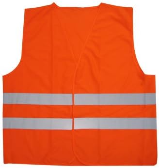 Fluorescent Orange Reflective Road Construction Safety Vest, One size fits all!