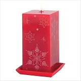 Jeweled Snowflake Unscented Candle and Holder Set