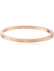 Fossil Dainty Dot Rose Gold Bangle Bracelet