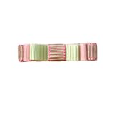 Pink/Green mini bow on pinch clip