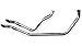 Paughco 1-3/4&Prime, Upsweep Goose-Cut Drag Pipes for Rigid Frames 730CA