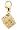 14k Yellow Gold Diamond Lucky Dice Charm (1/10 cttw)