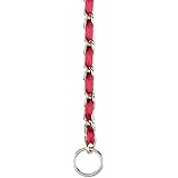 Guardian Gear 16-Inch Steel Dog Choke Chain with Nylon Webbing, Raspberry